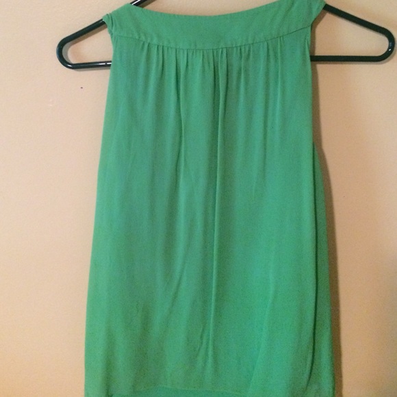 Green silk blouse - Picture 3 of 4