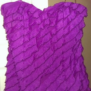 Magenta ruffles!!! Super soft dress & super comfy