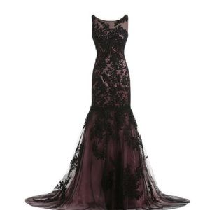 Vintage Lace Mermaid Formal Gown!