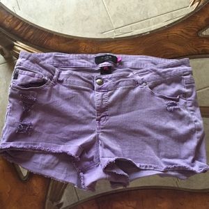 💋SOLD💋PLUS SIZE purple denim shorts!