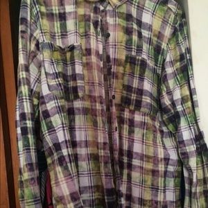 Green,Purple,White Flannel XL