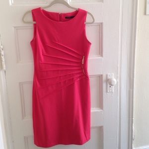 Ivanka Trump pleated zipper-trim sheath dress