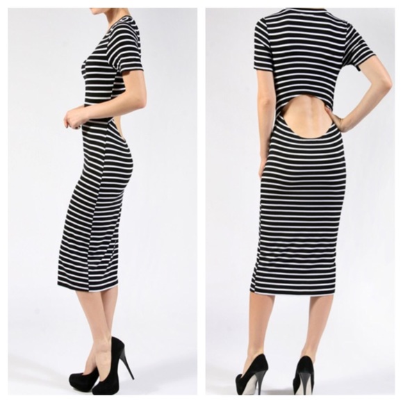 💥💥💥💥Striped midi dress ONE HOUR SALE - Picture 2 of 2