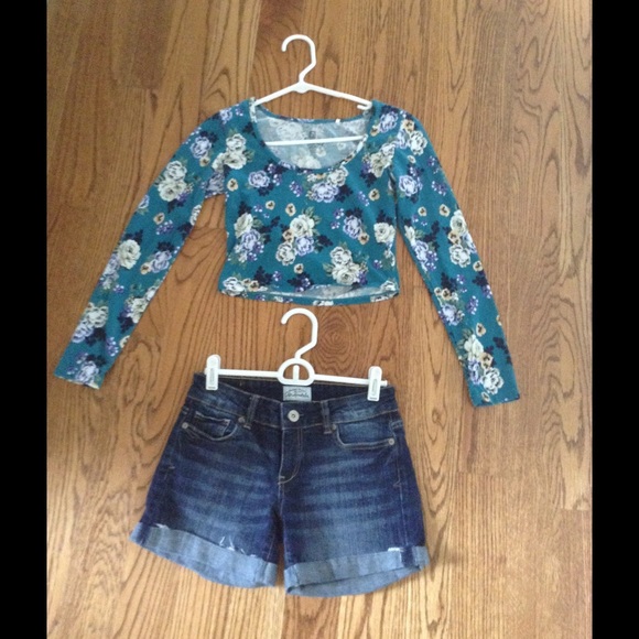 NWOT Nollie Crop Top and Used Aeropostale Shorts
