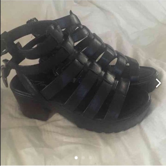 Gladiator chunky caged sandals 7