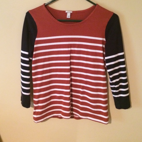 J.crew long sleeve stripped top