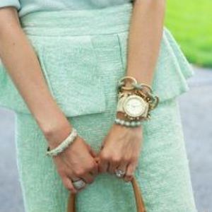 Zara mint skirt with peplum detail
