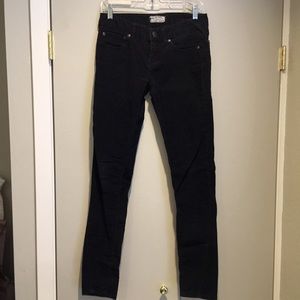 Free People Black Corduroy Skinnies