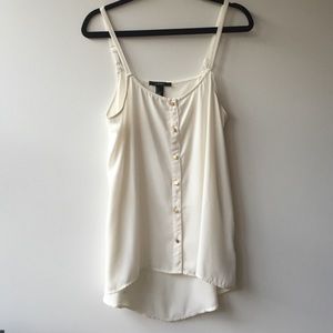 🚫ON HOLD 🚫White Flowy Button Top