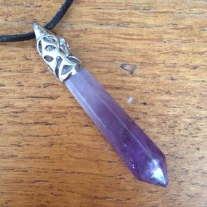 Genuine Amethyst Chakra Necklace - HANDMADE