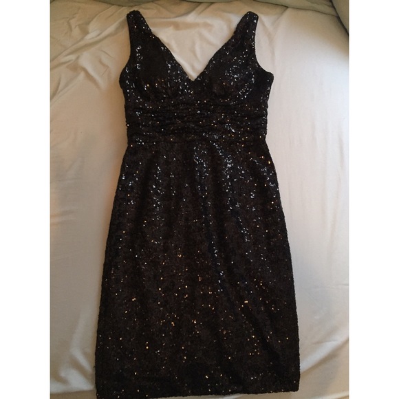 Black Sequin Cocktail Dress