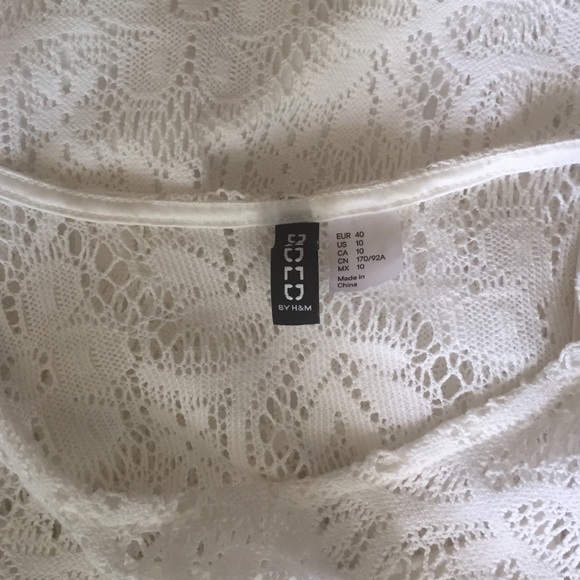 H&M Floral White Dress US 10 - Picture 4 of 4