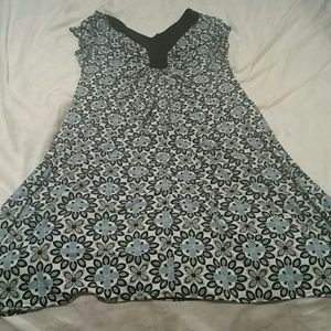 Dressbarn Art Deco Style Floral Print Dress XL