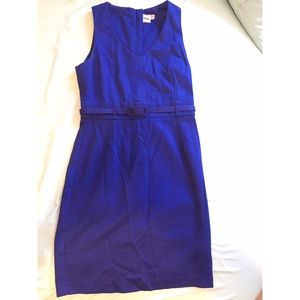 Cobalt Blue Sheath Dress with Belt