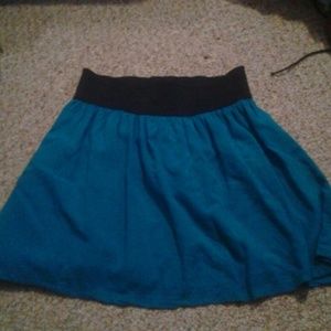Blue skirt with black band