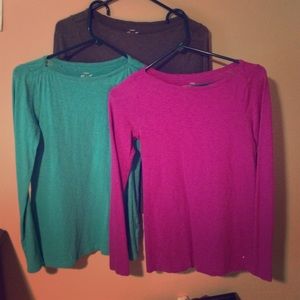 Three jcrew long sleeve painter crew necks!