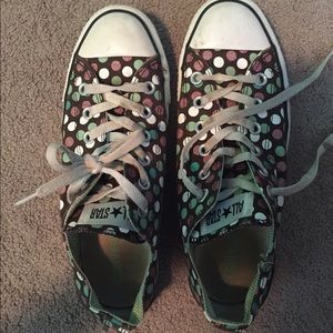 Converse All Stars Polka Dot Low Tops