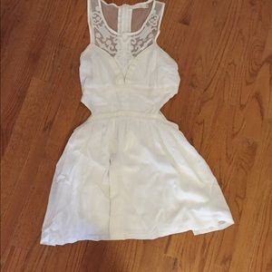 LF white lace dress with cutouts!