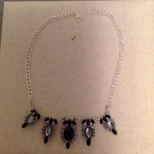 Black with silver chain