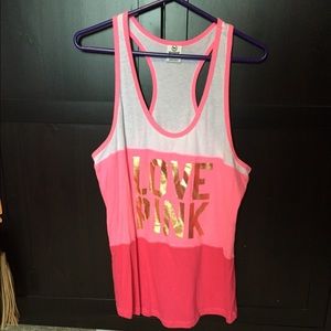 VS Pink with gold writing SZ L