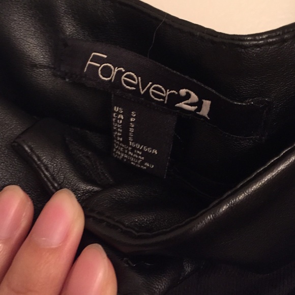 Shorts with Leather Trim - Picture 2 of 2