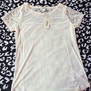 NWT forever 21 cream lace top