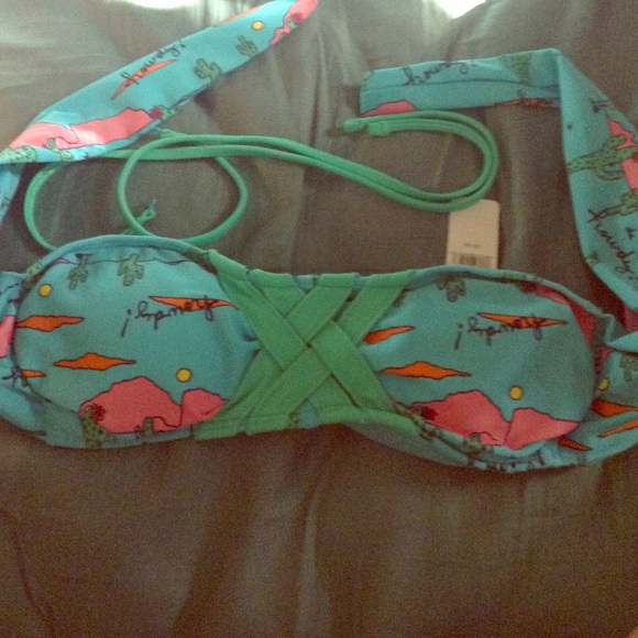 Arie bandeau swimsuit with desert scene