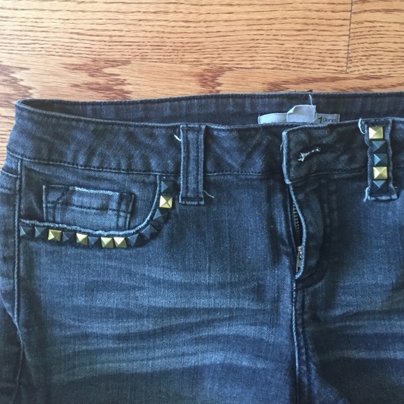 Forever 21 Studded Black Denim Shorts - Picture 2 of 4