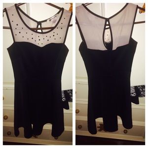 Black top fitting dress