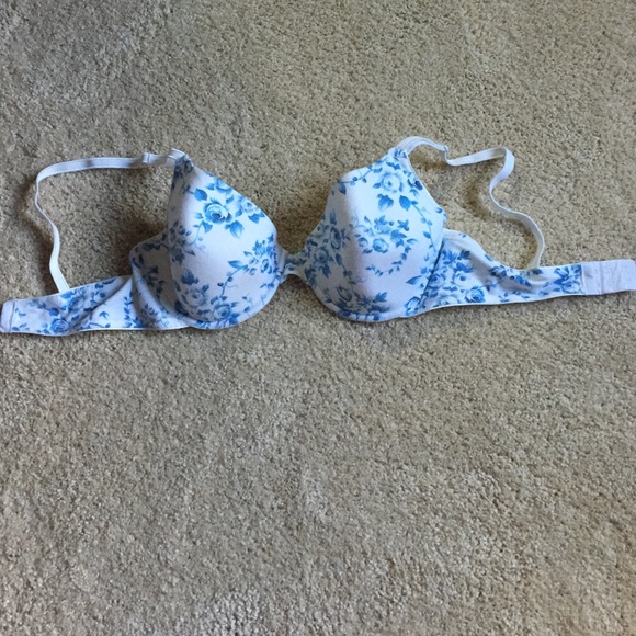 Blue Floral Bra