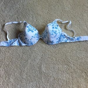 Blue Floral Bra