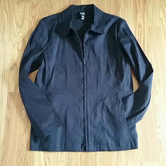 Eileen Fisher Black Linen Pant Suit
