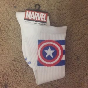 Knee high Captain America socks