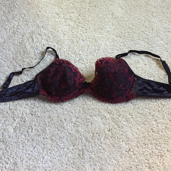 Black and Red Sexy Lace Bra