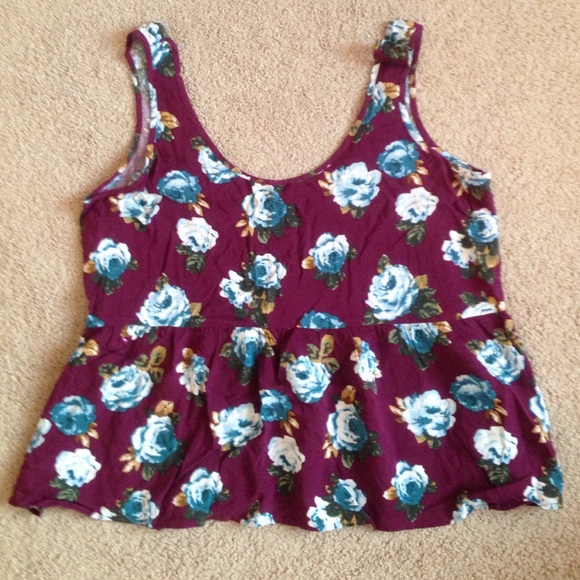 Forever 21 sleeveless peplum tank