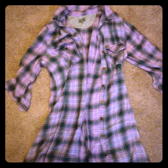 Converse Plaid Button Up