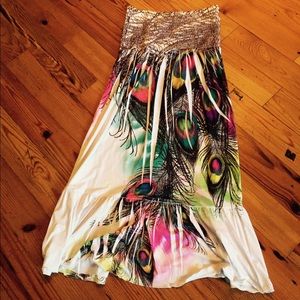 New Bright beautiful peacock Sundress