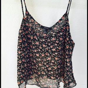 Forever 21 floral cropped top