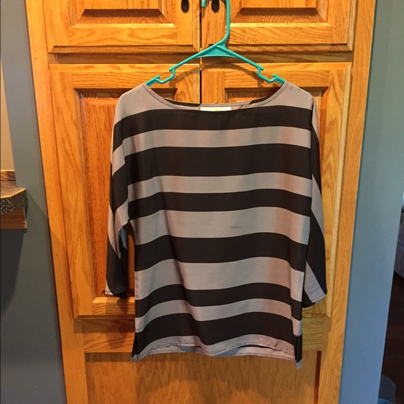 LOFT black and grey dolman top