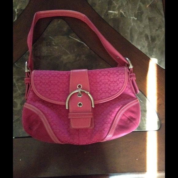 Hot pink Coach purse