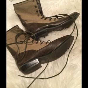 Never Worn Lace Up Booties f21