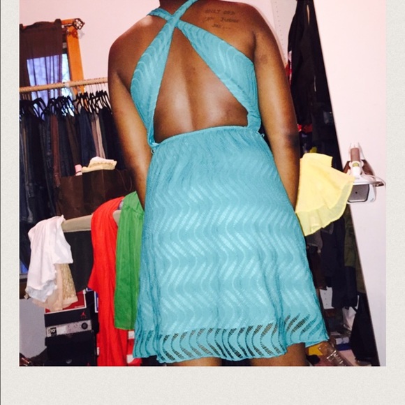 Lovely Teal cross back dress