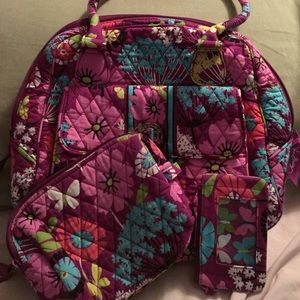 Vera Bradley Purse, make up bag and ID holder