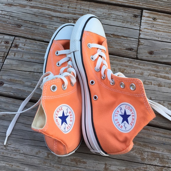 Converse Shoes - Peach Orange Chucks High-Top Converse