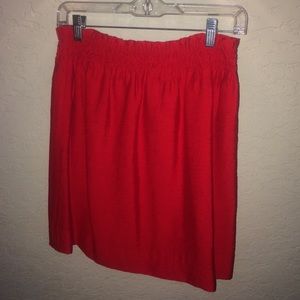 Red J. Crew skirt
