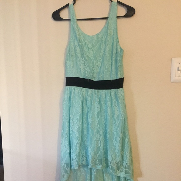 Blue turquoise dress.