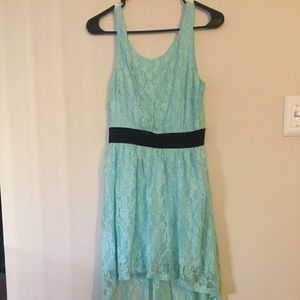 Blue turquoise dress.