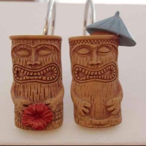 Tiki Shower Curtain Hangers