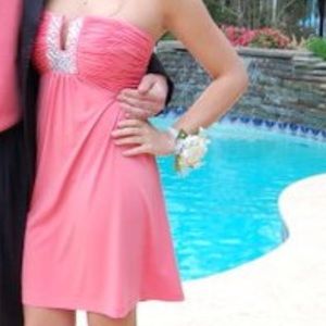 Calvin Klein strapless dress with detailing