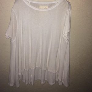 White & Olive green Free People top